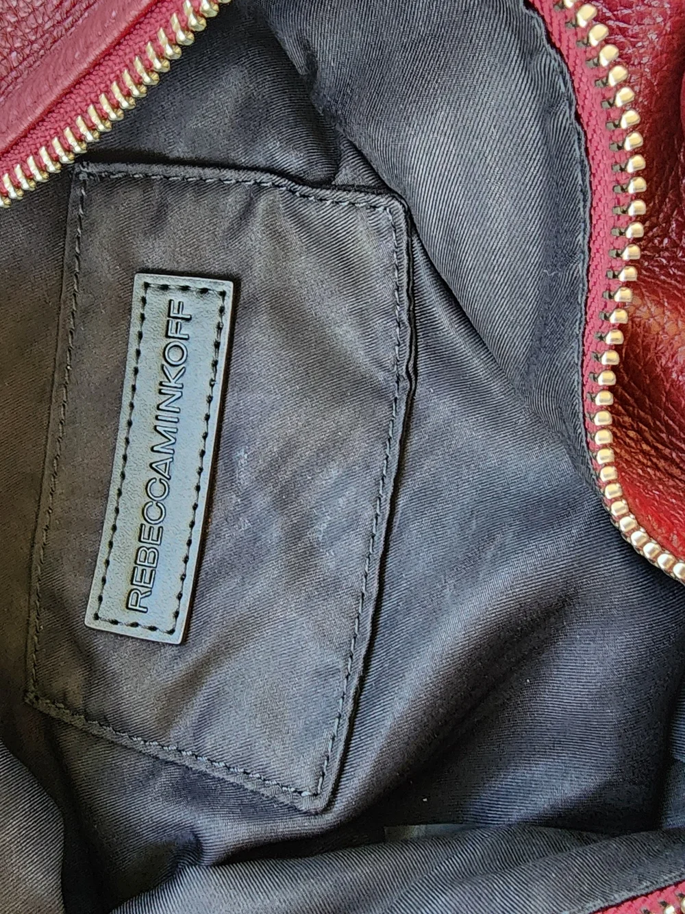 Rebecca Minkoff Burgundy Pebbled Leather Backpack